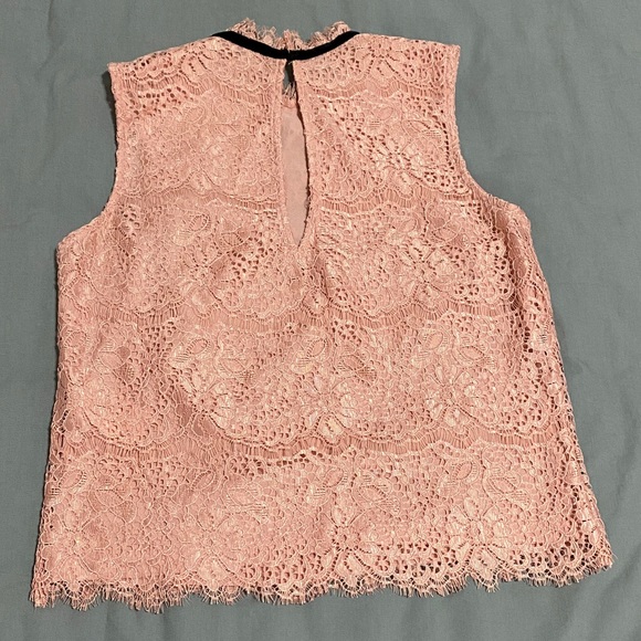 H&M Lacy Sleeveless Top, Rose Pink, Size 2 - Picture 3 of 5